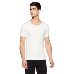 JOCKEY THERMAL INNER HALF SLEEVE ROUND NECK FOR MENS (White & Charcole) J-2400