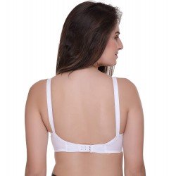 SONA MOVING Cotton Strap Non Padded Non-Wired Regular White Bra (Pack of 2)