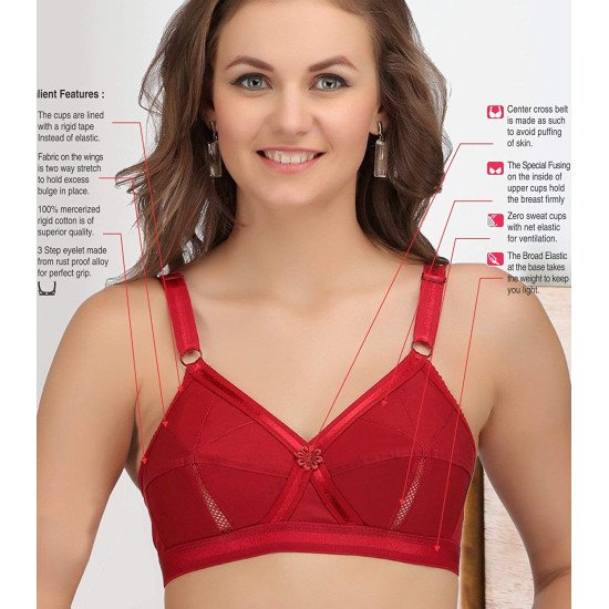 Sona Perfecto Full Coverage Non-Padded Plus Size Cotton Bra