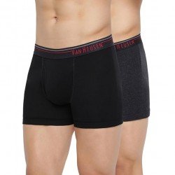 Van Heusen Men Boxer Briefs - 100% Combed Cotton - Pack of 2 - Anti Bacterial, Colour Fresh, Moisture Wicking